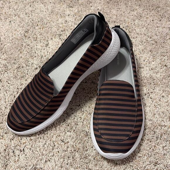 Lands' End Black Tan Gatas Comfort Slip On Shoes Size 11 - Picture 3 of 10